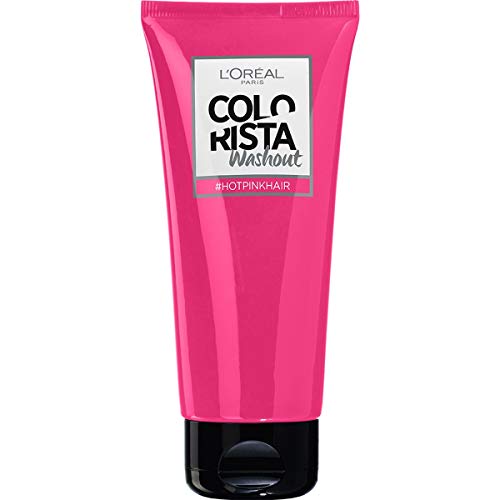 L'Oreal Paris Colorista Coloración Temporal Tono Washout Hot Pink Hair, 80 ml