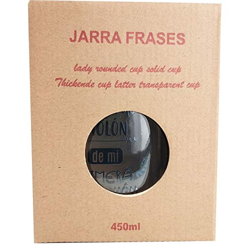 Lote de 20 Jarras Cristal Con Caña"RECUERDO MOLÓN" SURTIDO EN COLORES - Jarras con Frases, tazas originales para Detalles, recuerdos y regalos de Comuniones