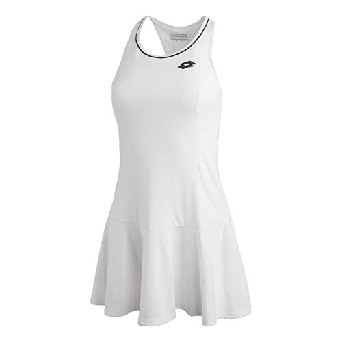 Lotto Vestido Squadra PL para Mujer, Blanco, Gris Oscuro, XL, Ropa Exterior