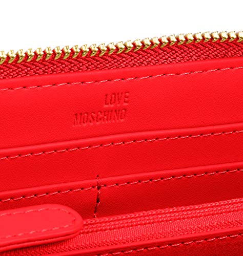 Love Moschino JC5630PP0BKA0, Billetera para Mujer, Rojo, Normale