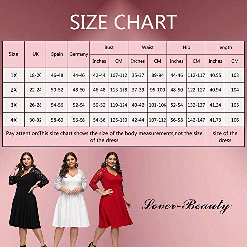 Lover-Beauty Vestido Mujer Corto Elegante Sexy Cuello V Raya Talla Grande Top Puro con Manga Dama de Honor para Boda Noche Fiesta y Negro Navidad S-4XL