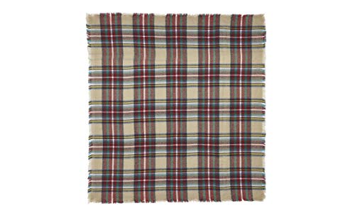 Lozange - Bufanda suave para mujer, diseño de tartán escocés con flecos, 140 x 140 cm