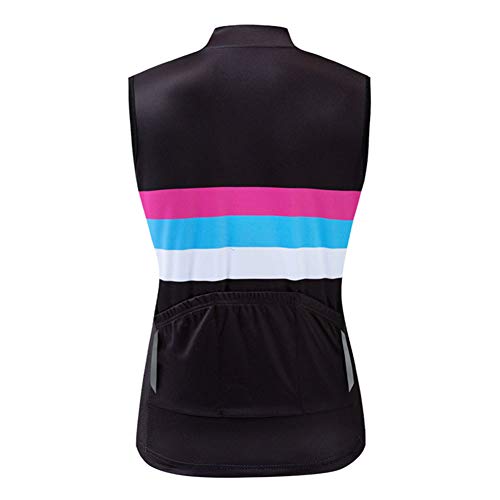 LSKCSH Chalecos de ciclismo para mujer, sin mangas, transpirable, secado rápido, ciclismo, escalada, correr, equitación, ocio, deportes al aire libre (colorido, S)