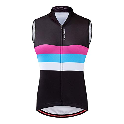 LSKCSH Chalecos de ciclismo para mujer, sin mangas, transpirable, secado rápido, ciclismo, escalada, correr, equitación, ocio, deportes al aire libre (colorido, S)