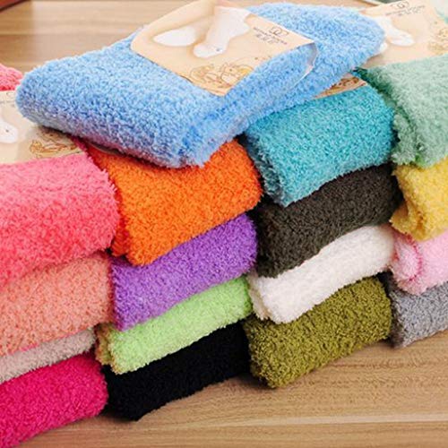 LUCKYCAT Calcetines de Lana Calientes Para Otoño e Invierno Estilo Vintage Mujer Calcetines Termicos Grueso Antideslizante de Lana Calcetines Invierno Calentar Pantuflas de Estar Por Casa