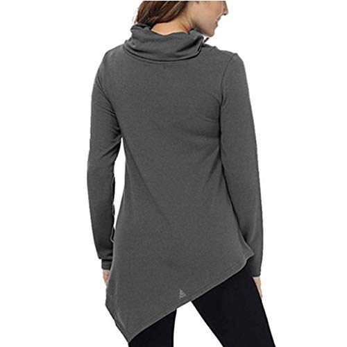 Luckycat LiquidacióN Ventas Mujeres V Cuello OtoñO Invierno Tallas Grandes Tops Manga Sexy Rayas Asymmtrical TúNica Blusa Camisetas