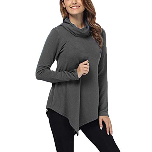 Luckycat LiquidacióN Ventas Mujeres V Cuello OtoñO Invierno Tallas Grandes Tops Manga Sexy Rayas Asymmtrical TúNica Blusa Camisetas