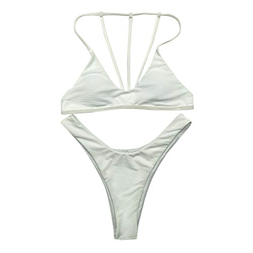 Luckycat Mujer Bikinis Conjuntos Traje de Baño Sexy Bikini Mujer Push Up Traje de Baño Push Up Bikini Conjunto de Bikini para Mujer Tanga Bikini Playa 2018 Color sólido