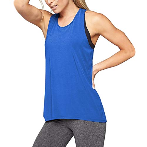 Luckycat Ropa Camiseta sin Mangas Tank Tops para Mujeres, Verano Sexy Deporte Casual Yoga Chaleco Blusa Tops Blusas Crop Tops Vest T Shirt Mujeres