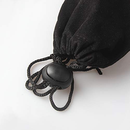 LuLyLu 20 Piezas de Cerradura de Cordón con Resorte para Cordones, Cierre de Extremos de Cuerda de Doble Agujero de Plástico Negro Deslizador de Tapón Botón Alargado Oval by