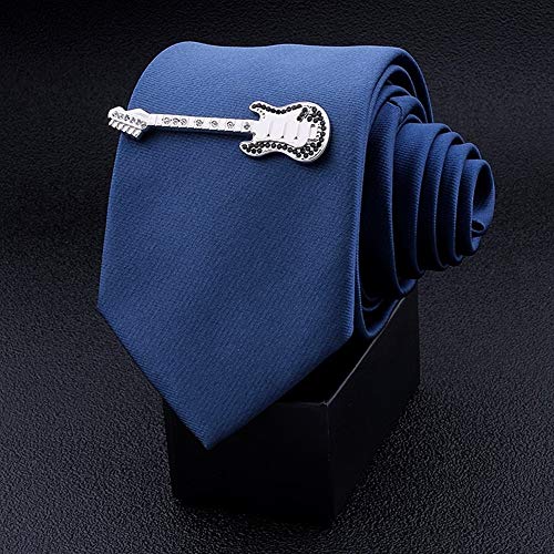 LUOSI Fibra Caliente de la Venta Musical Guitarra Barra de unión for el Mens del Color del Corchete de Plata Clip Clips de Negocio del Lazo de la Boda