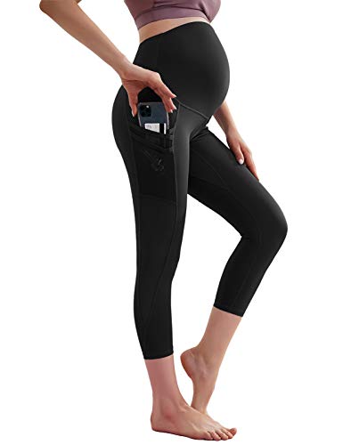 Maacie Leggings Transpirable de Yoga con Bolsillos Lados para Embarazada S MC53S21-1