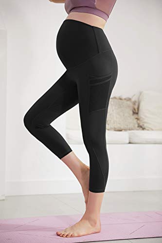 Maacie Leggings Transpirable de Yoga con Bolsillos Lados para Embarazada S MC53S21-1
