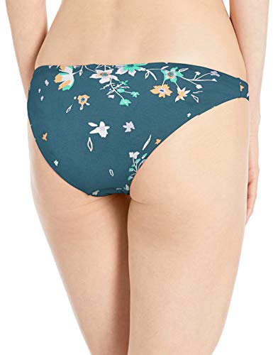 MAAJI Flirt Reversible Signature Cut Bikini Bottom Swimsuit Braguita, Flores Silvestres para Retratos de Flores Verdes, M para Mujer