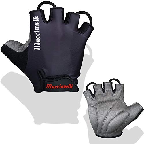 MACCIAVELLI Guantes de Ciclismo | Guantes MTB de Medio Dedo y Dedo Completo | Adecuado para Bicicleta de Carretera y de Montaña - Guantes Bici para Hombres y Mujeres