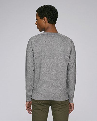 made in bio - Sudadera - Manga Larga - para Hombre Gris Stone Chiné S