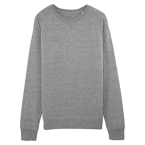 made in bio - Sudadera - Manga Larga - para Hombre Gris Stone Chiné S