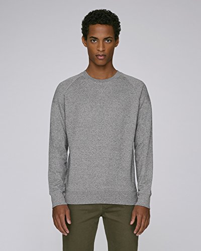 made in bio - Sudadera - Manga Larga - para Hombre Gris Stone Chiné S
