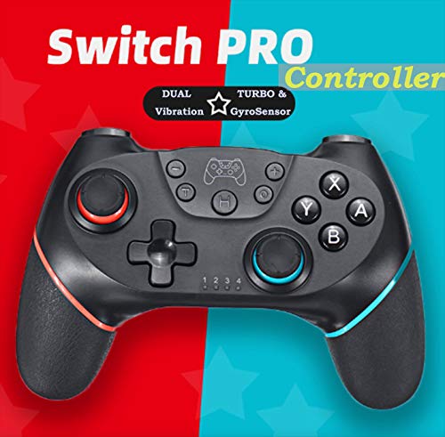 Maegoo Mando Inalámbrico para Nintendo Switch y Switch Lite, Bluetooth Wireless Nintendo Switch Pro Mando Controlador Gamepad Joypad Joystick Admite Sensor 6 Gyro Axis, Turbo y Dual Motor Vibration