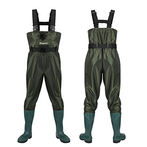 Magreel Vadeadores de Pesca con Botas Impermeables para Pescar Caza Waders Transpirables Ropa Pantalones para Pescador Hombre y Mujer, Material Seguro y Duradero (EU 40 / UK 6)