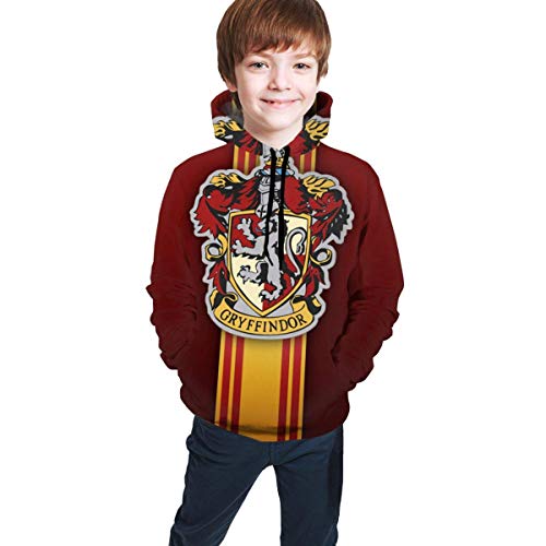 maichengxuan Ha-Rry Po-Tter Griffin-Dor Novelty Sudaderas con Capucha para Niñas Cute para Adolescentes
