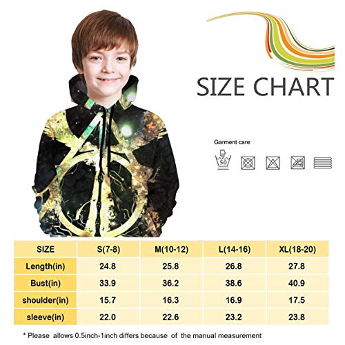 maichengxuan Ha-Rry Po-Tter Novelty Sudaderas con Capucha para Niñas Cute para Adolescentes