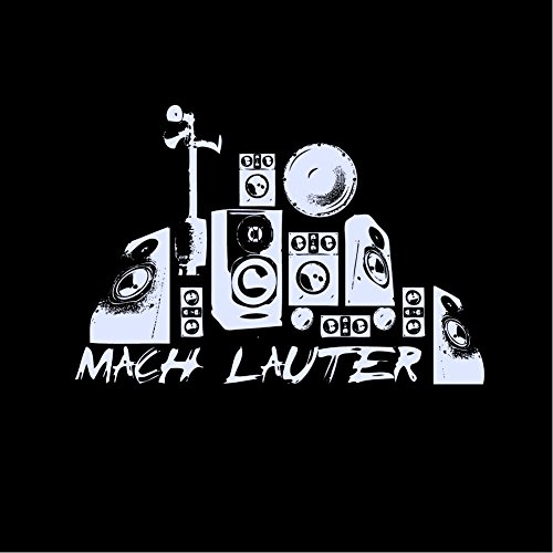 MAKAYA Camiseta con Altavoces para Hombre - Sube el Volumen - Negra XXXL