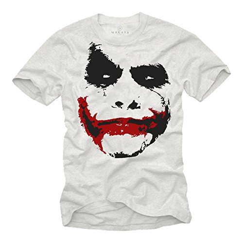 MAKAYA Camiseta Joker Hombre Negro L