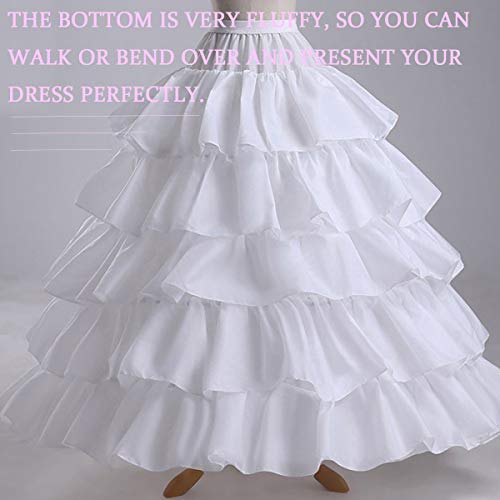 Mallalah Crinolina Enaguas Mujer Largas para Vestidos de Novia Boda Faldas Falda Enagua de Crinolina para Mujer Falda de Bata de Baño Chaqueta de Crinolina para Vestido de Novia (Rojo)