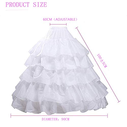 Mallalah Crinolina Enaguas Mujer Largas para Vestidos de Novia Boda Faldas Falda Enagua de Crinolina para Mujer Falda de Bata de Baño Chaqueta de Crinolina para Vestido de Novia (Rojo)