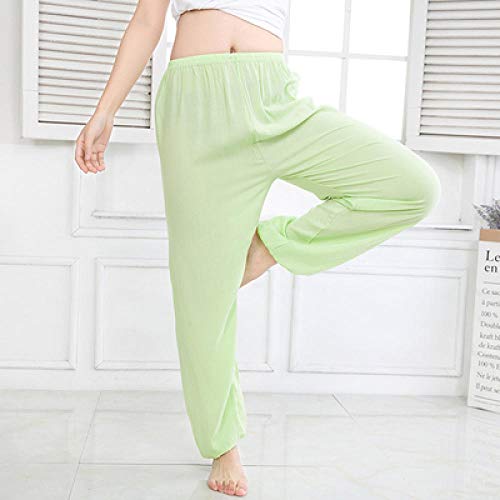 Mallas de Yoga de Alta Cintura,Hombres Mujeres Pantalones de Yoga de Entrenamiento Coreano de Cintura Alta Pantalones de Mosquito de Tai Chi Ropa de Playa de Baile-I_XXL