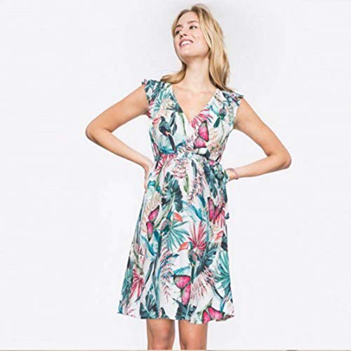 Mama y Yo Ropa Vestidos a Juego Familiar Ropa Mujer Niña Madre Hija Floral Vestido de Verano Sin Mangas