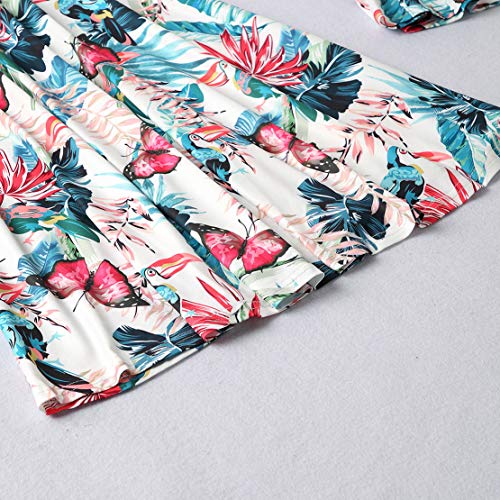 Mama y Yo Ropa Vestidos a Juego Familiar Ropa Mujer Niña Madre Hija Floral Vestido de Verano Sin Mangas