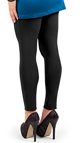 MAMAJEANS Leggings Premamà Afelpado Manté La Calor per a L'hivern - Made in Italy (46, Negro)