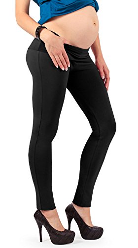 MAMAJEANS Leggings Premamà Afelpado Manté La Calor per a L'hivern - Made in Italy (46, Negro)