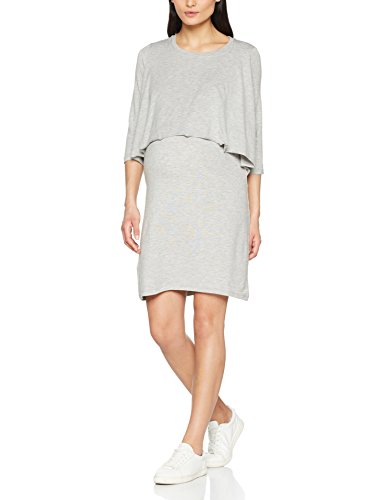MAMALICIOUS Mlnania June 34 Jersey Abk Dress Nf N.a. Vestido, Gris (Light Grey Melange), 40 (Talla del Fabricante: Large) para Mujer