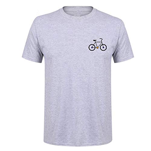 Manga Corta Camiseta Hombres Nuevo Verano Dibujos Animados Bicicleta Patrones Impresos Blusa Superior Tops Calavera 2019 Moda