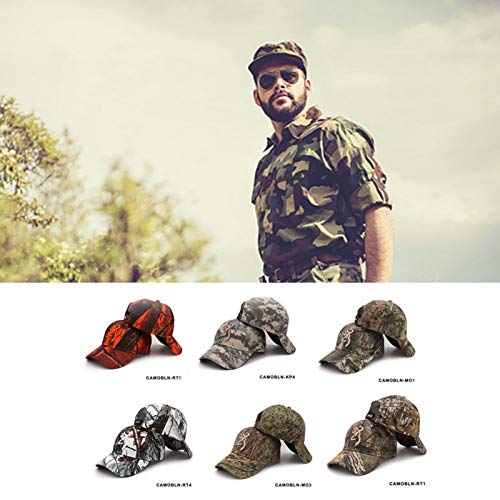 MANGGUO Gorra de Camuflaje de Caza para Acampar al Aire Libre Gorra de béisbol Gorra de béisbol Dorada Gorra de Pesca Sombrero de Selva al Aire Libre para Hombres Estilo táctico Senderismo Ocio