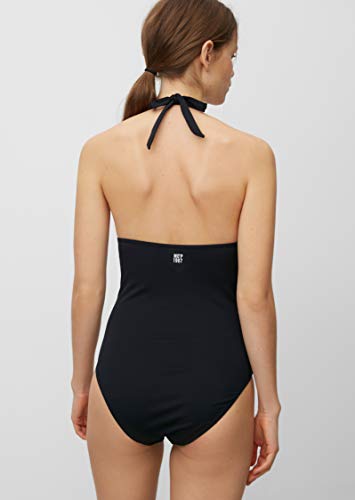 Marc O'Polo Body & Beach Beach W-Beachsuit Traje de baño de una Pieza, Negro (Blauschwarz 001), 38 (Talla del Fabricante: 036) para Mujer