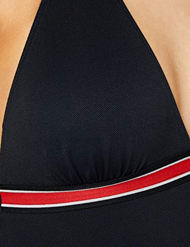 Marc O'Polo Body & Beach Beach W-Beachsuit Traje de baño de una Pieza, Negro (Blauschwarz 001), 38 (Talla del Fabricante: 036) para Mujer