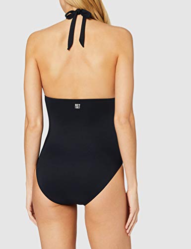 Marc O'Polo Body & Beach Beach W-Beachsuit Traje de baño de una Pieza, Negro (Blauschwarz 001), 38 (Talla del Fabricante: 036) para Mujer