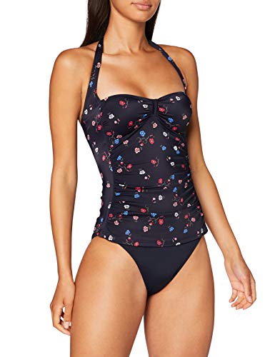 Marc O'Polo Body & Beach Beach W-Tankini Bikini, Negro (Blauschwarz 001), 38 (Talla del Fabricante: 036) para Mujer