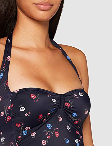 Marc O'Polo Body & Beach Beach W-Tankini Bikini, Negro (Blauschwarz 001), 38 (Talla del Fabricante: 036) para Mujer