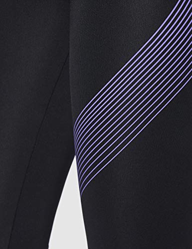 Marca Amazon - AURIQUE Bal181la18 - leggings deporte mujer Mujer, Negro (Black/Dahlia Purple), 44, Label:XL