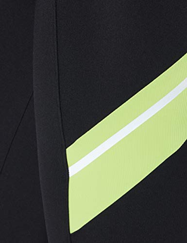 Marca Amazon - AURIQUE Contrast Panels BAL004, Mallas de entrenamiento Mujer, Multicolor (Black/Lime), 10 (Manufacturer size: Small)