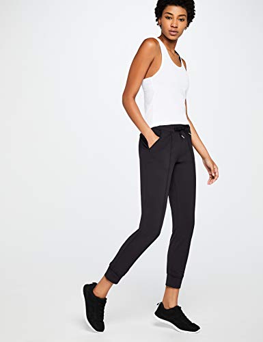 Marca Amazon - AURIQUE Pantalones de Deporte Mujer, Negro (Black), 40, Label:M
