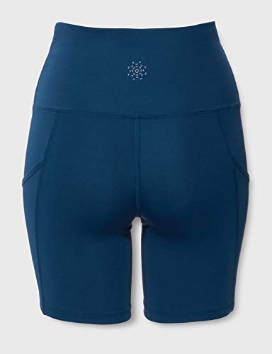Marca Amazon - AURIQUE Shorts de Deporte Mujer, Azul (Gibralter Sea)., 38, Label:S