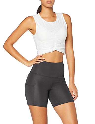 Marca Amazon - AURIQUE Shorts de Deporte Mujer, Negro (Black), 38, Label:S