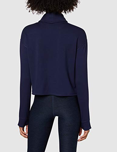 Marca Amazon - AURIQUE Sudadera con Capucha de Deporte Súper Suave Mujer, Azul (Marino), 38, Label:S