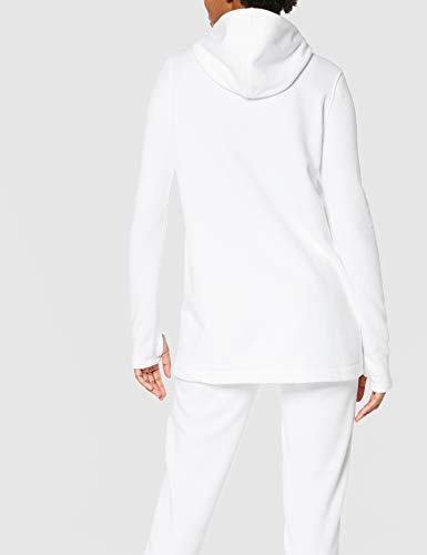 Marca Amazon - AURIQUE Sudadera Cruzada con Capucha Mujer, Blanco (White), 38, Label:S